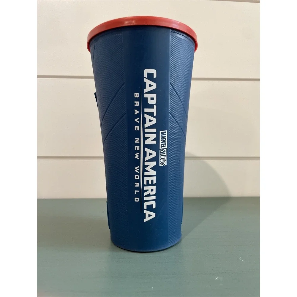 Disney Captain America Brave New‎ World Grippr Drink Cup Cinemark No Straw